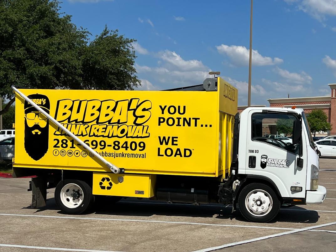 Bubba's Junk Removal truck in Pearland